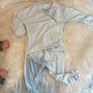 3-6 mons Bonsie skin-to-skin baby onesie with footies